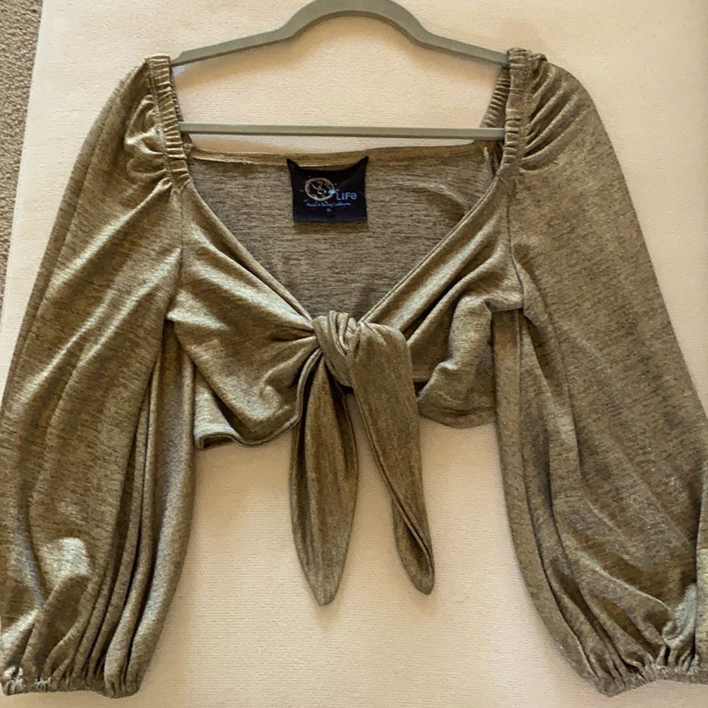 Planet blue tie top